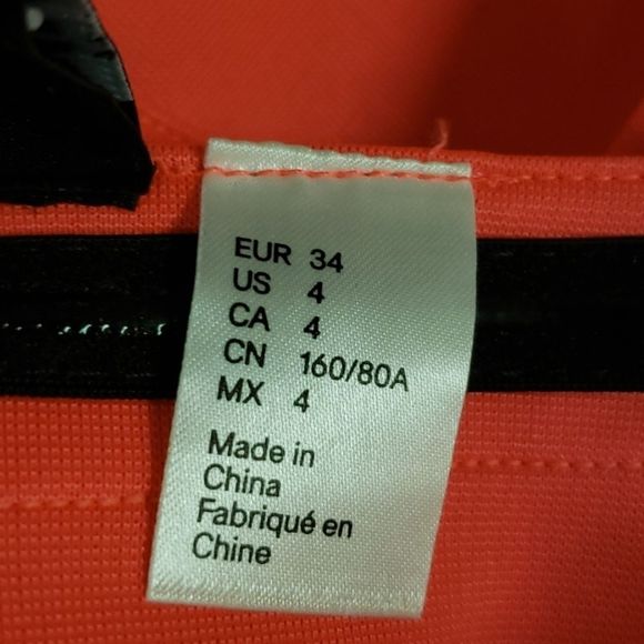 NWT 💟 H&M Florescent Pink Bodyfitting Dress - Picture 9 of 12